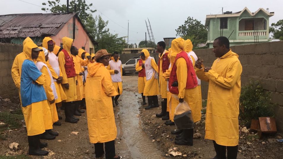 Haiti Red Cross volunteers, Hurricane Irma, September 2017