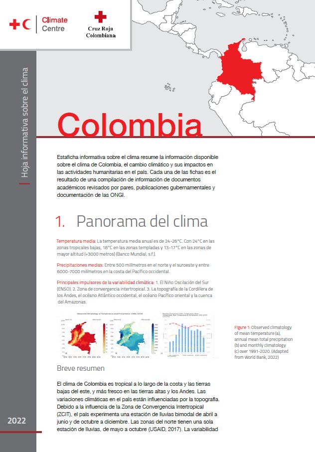 Climate Factsheet Columbia (Spanish version)