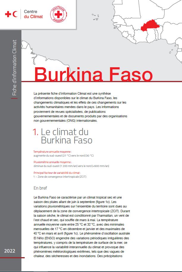 Climate Factsheet Burkina Faso (French version)