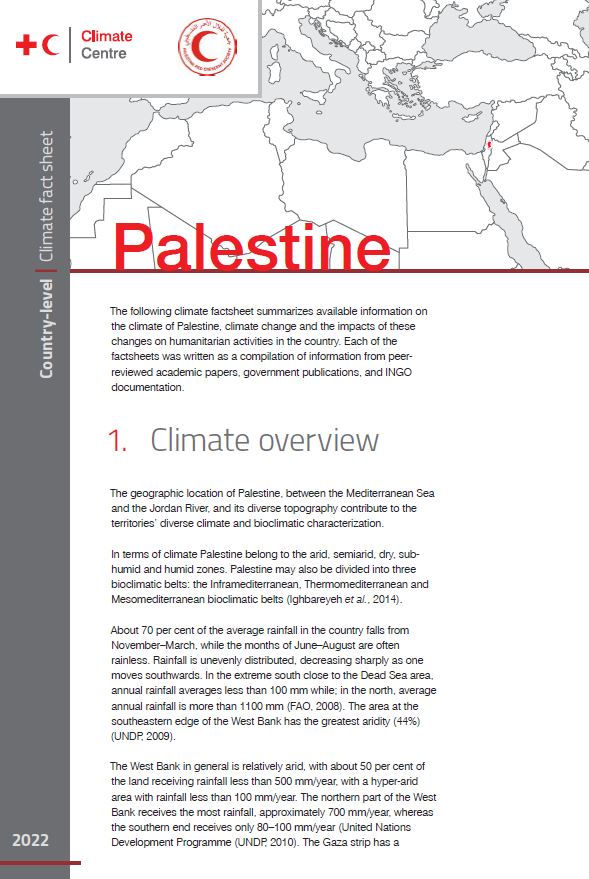 Climate Factsheet Palestine