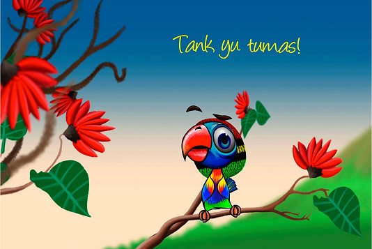 ‘Thankyou so much!’ says star of second  Pacific climate animation (reggae parrot)