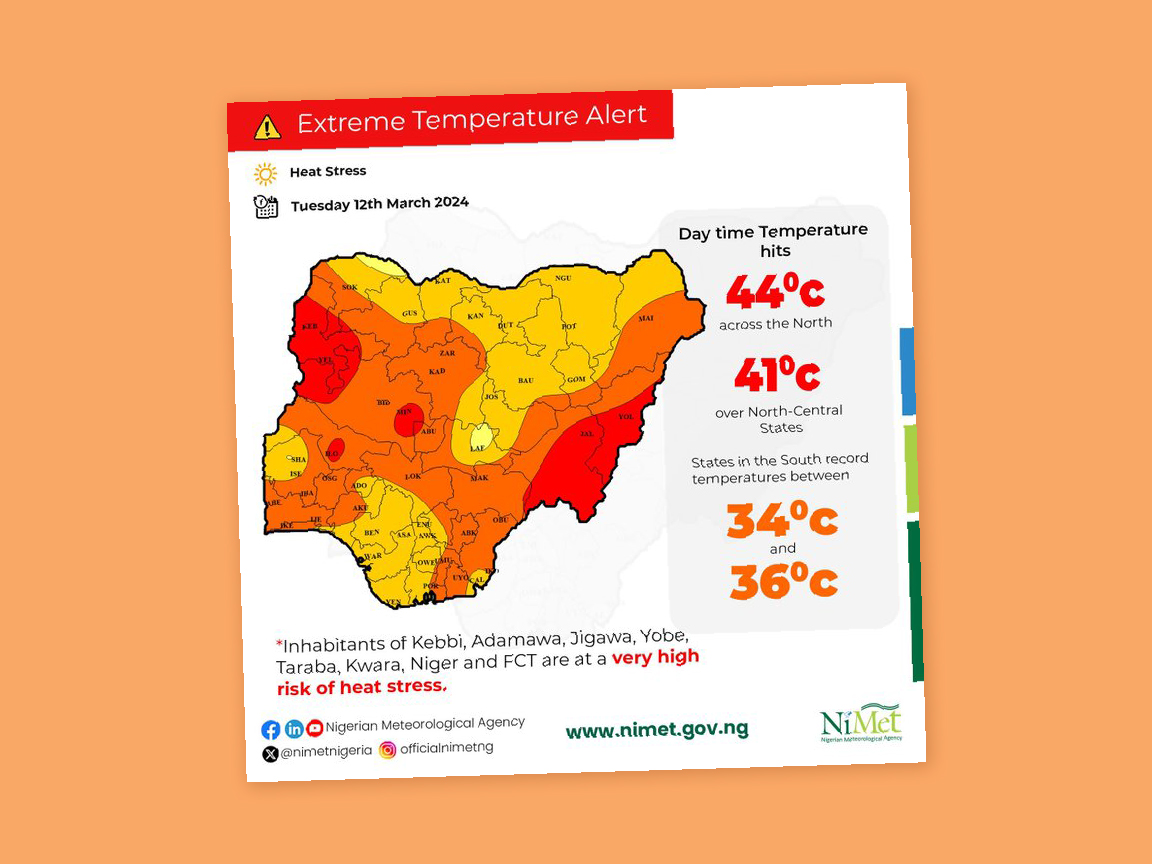 West African heatwave: high humidity made 40°C feel like 50°C