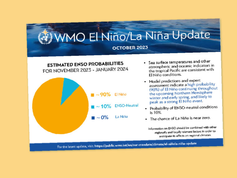 WMO: El Niño expected to persist until April 2024 at least