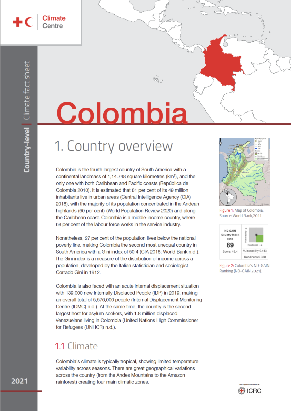 Colombie Climate Colombia – Red Cross Red Crescent Climate Centre