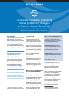 Resilience solutions: exploring social protection linkages to forecast-based financing