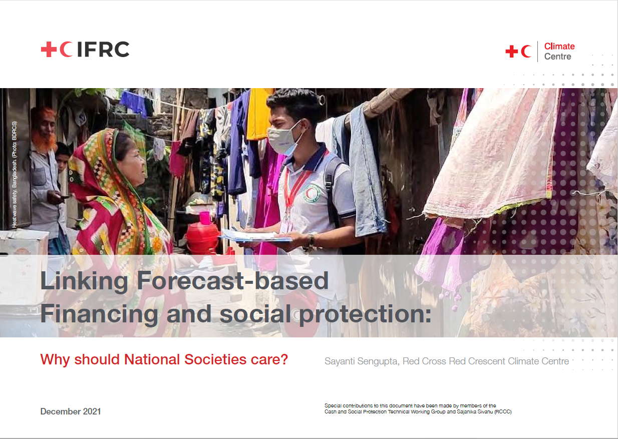 Linking forecast-based financing and social protection: Why should National Societies care?