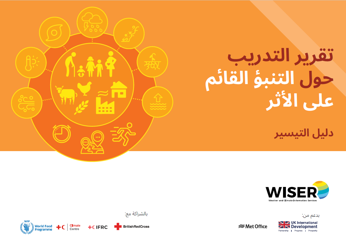 Training report on impact-based forecasting: a facilitation guide (Arabic)