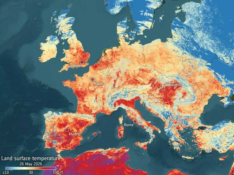 Europe follows Asia into unseasonal – and in places record-breaking – extreme spring heat