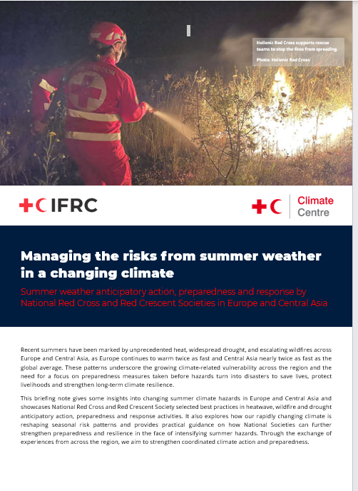 Managing the risks from summer weather in a changing climate in Europe and Central Asia