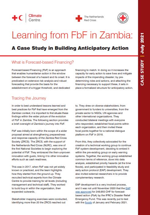 Learning from FbF in Zambia